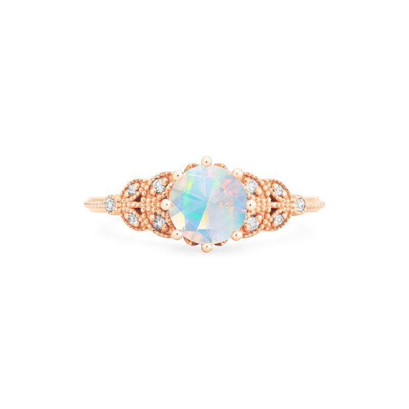 [Kerensa] Classic Floral Engagement Ring in Opal