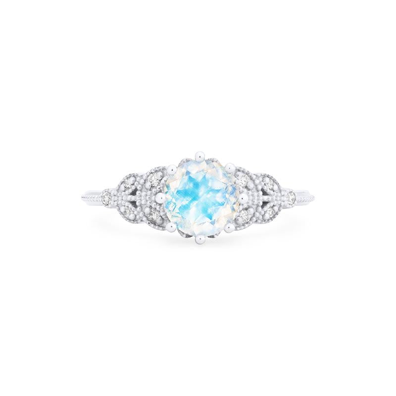 [Kerensa] Classic Floral Engagement Ring in Moonstone