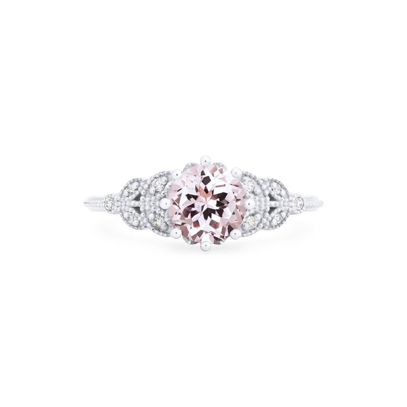 [Kerensa] Classic Floral Engagement Ring in Morganite