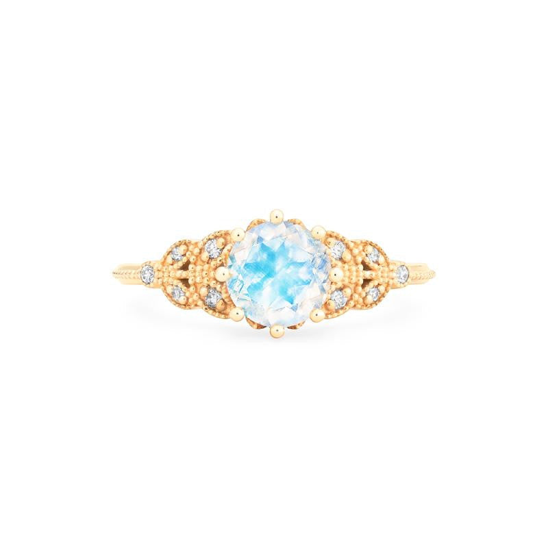 [Kerensa] Classic Floral Engagement Ring in Moonstone