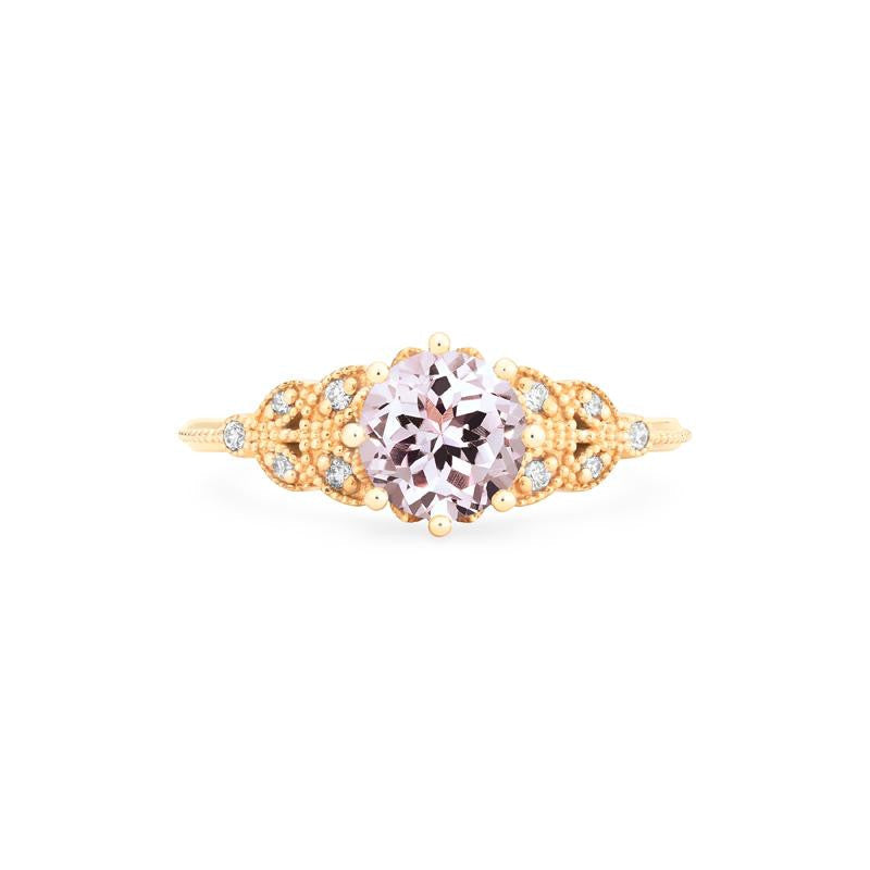 [Kerensa] Classic Floral Engagement Ring in Morganite