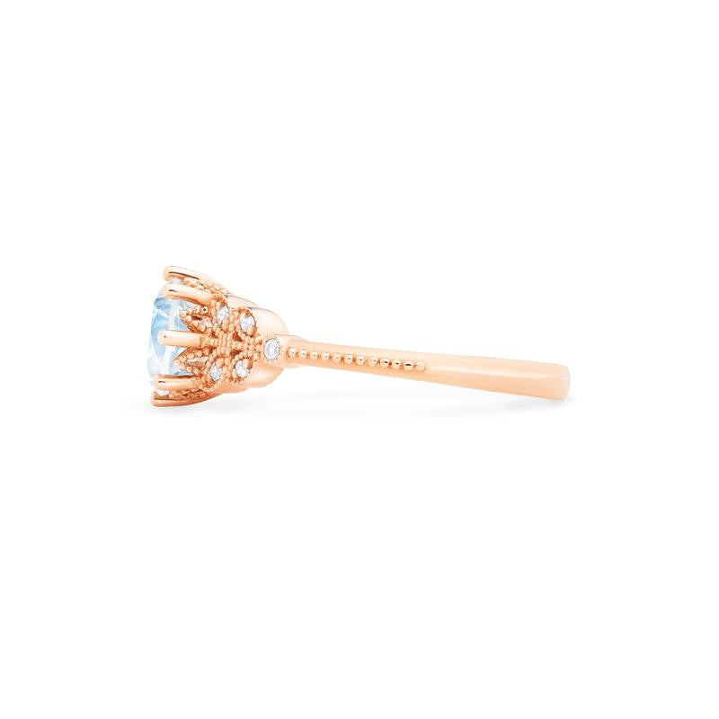 [Kerensa] Classic Floral Engagement Ring in Moonstone