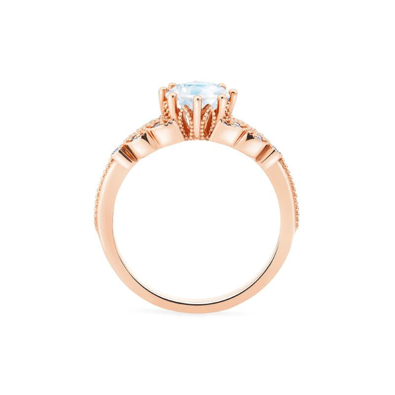 [Kerensa] Classic Floral Engagement Ring in Moonstone