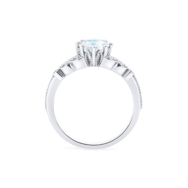 [Kerensa] Classic Floral Engagement Ring in Moonstone