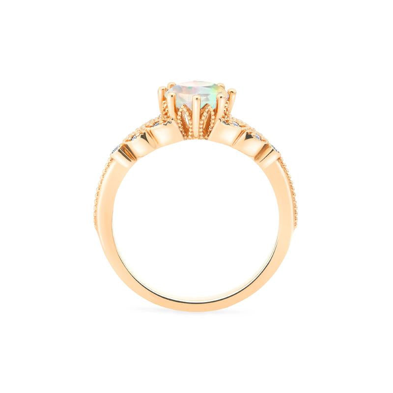 [Kerensa] Classic Floral Engagement Ring in Opal