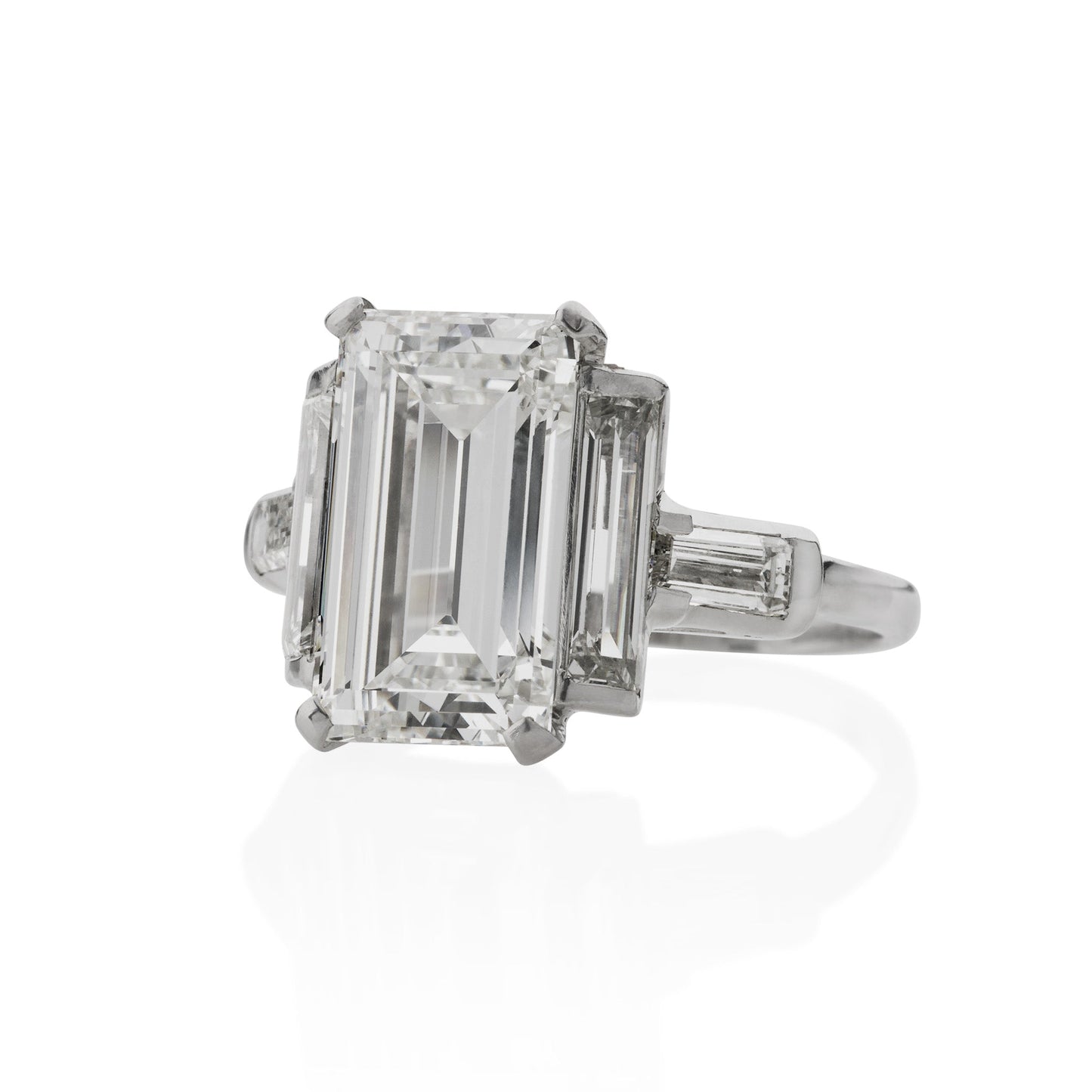 Emerald-cut Diamond Solitaire Ring