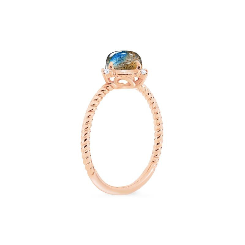 [Stella] Aura of Galaxy Engagement Ring in Labradorite