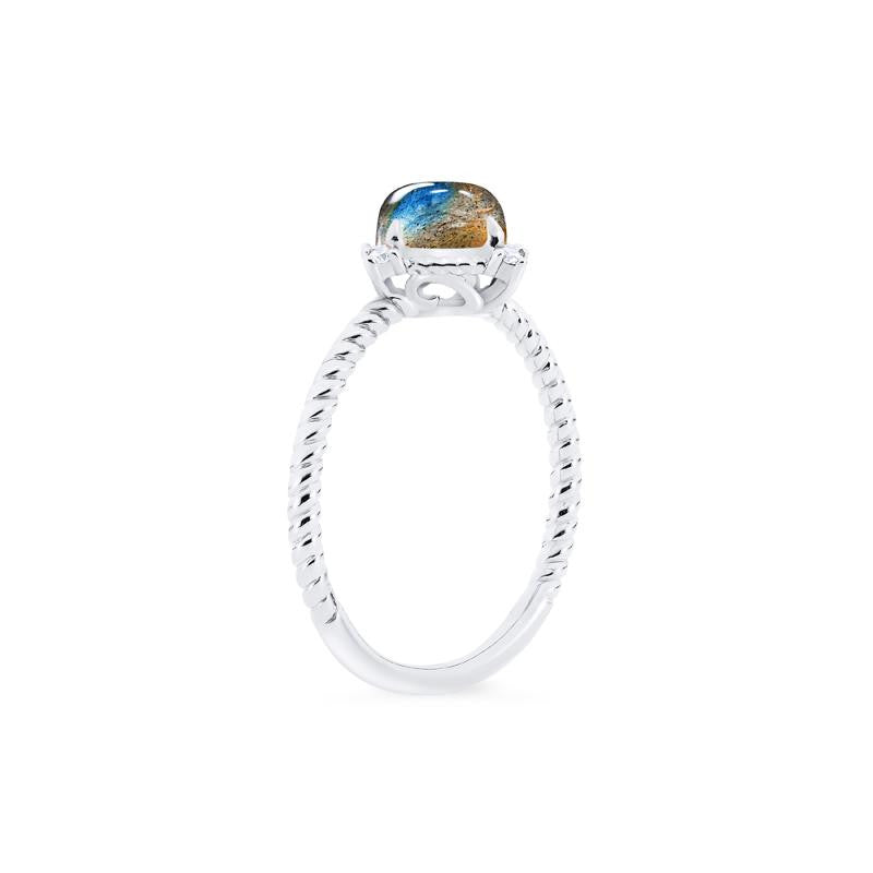 [Stella] Aura of Galaxy Engagement Ring in Labradorite