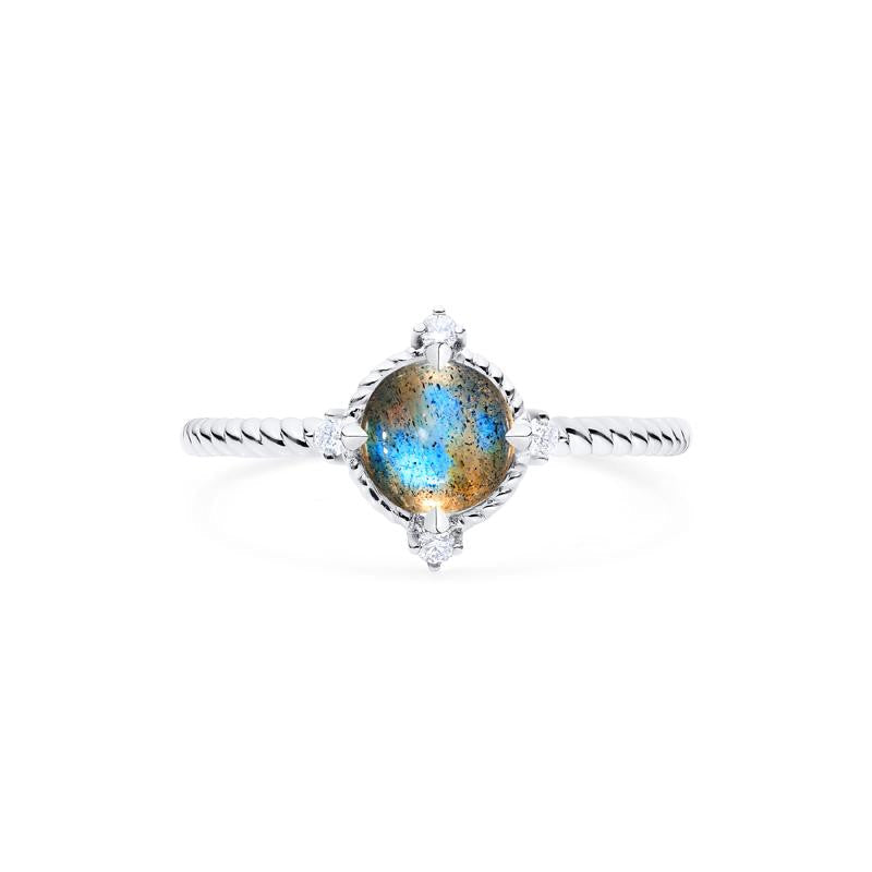 [Stella] Aura of Galaxy Engagement Ring in Labradorite