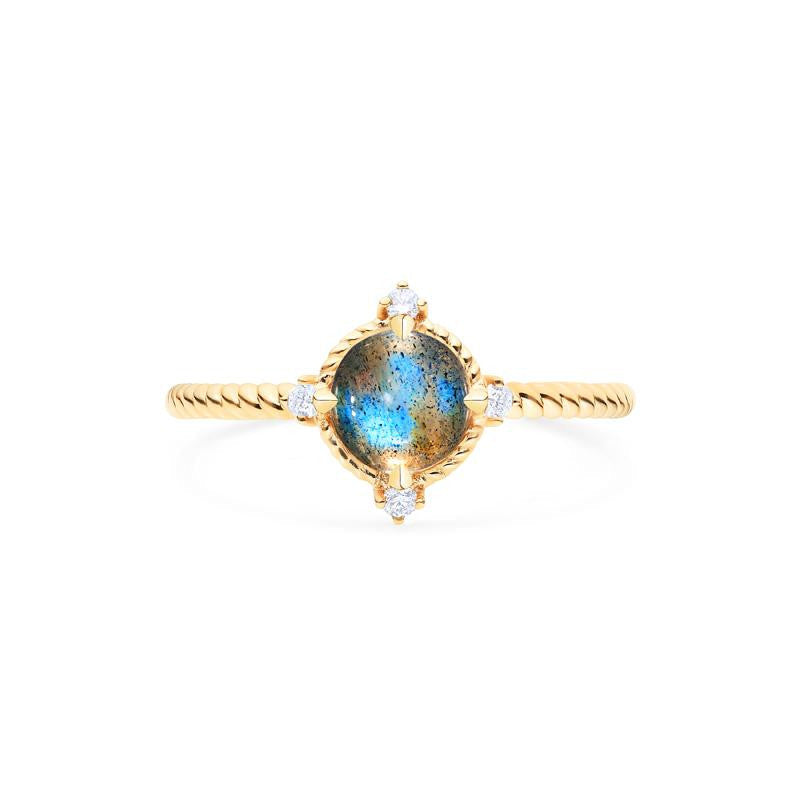[Stella] Aura of Galaxy Engagement Ring in Labradorite