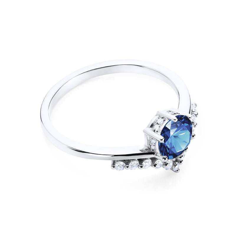 [Diane] Moonwake Engagement Ring in Blue Sapphire