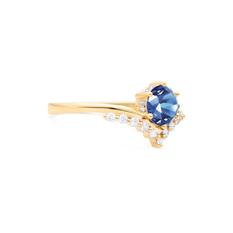 [Diane] Moonwake Engagement Ring in Blue Sapphire