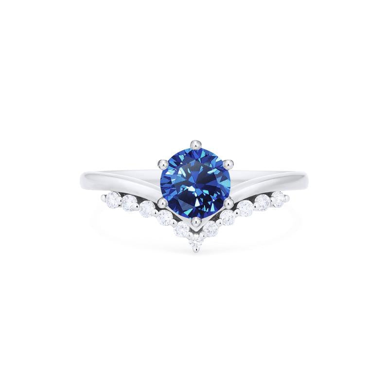 [Diane] Moonwake Engagement Ring in Blue Sapphire