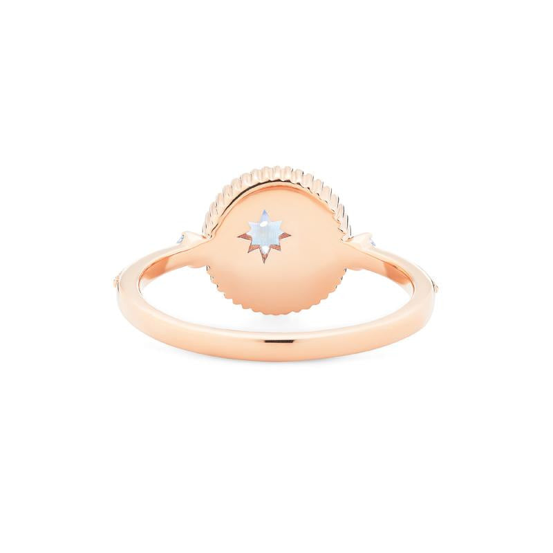 [Luna] Crescent Moon Ring in Moonstone