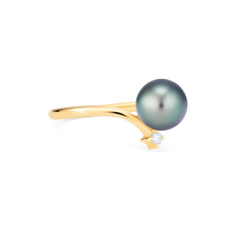 [Aisha] Moonrise Ring in Tahitian Pearl