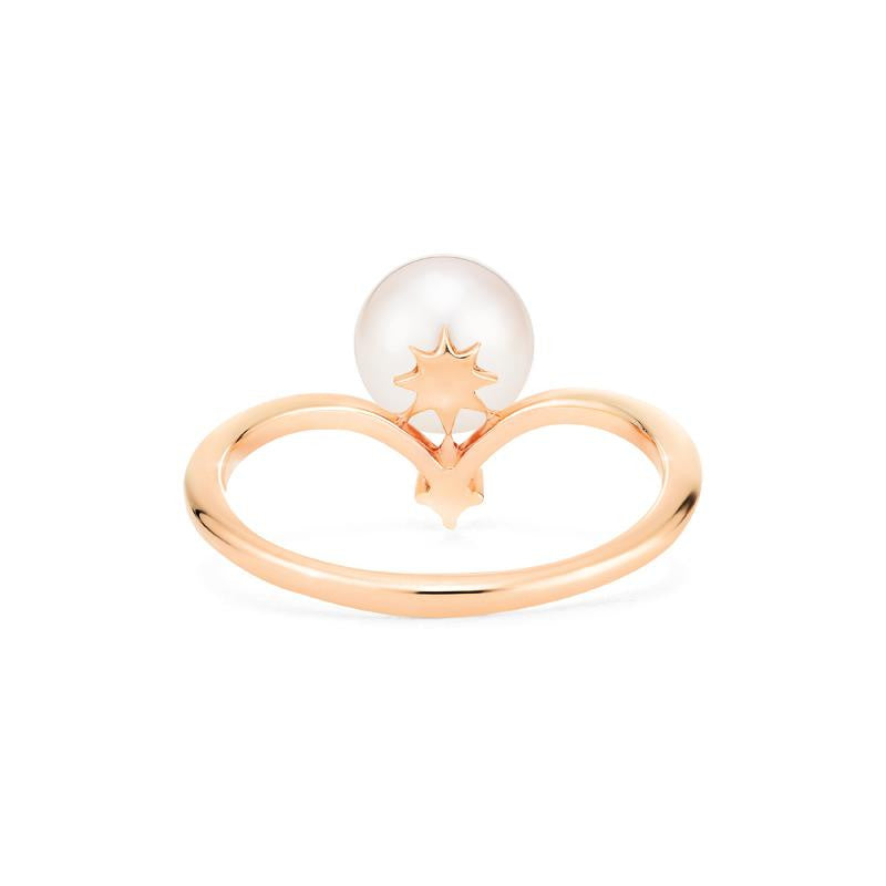 [Aisha] Moonrise Ring in Akoya Pearl