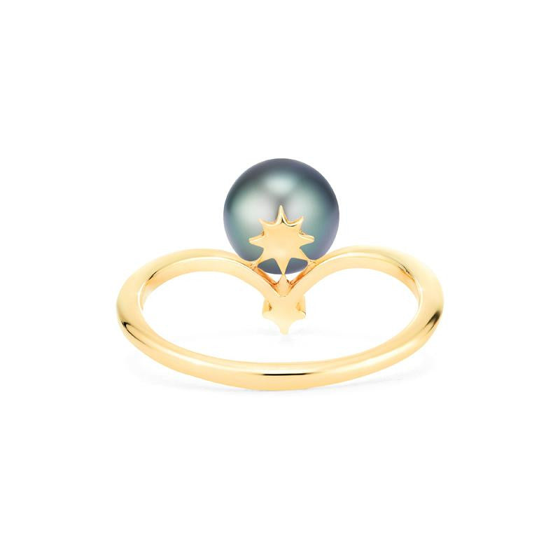 [Aisha] Moonrise Ring in Tahitian Pearl