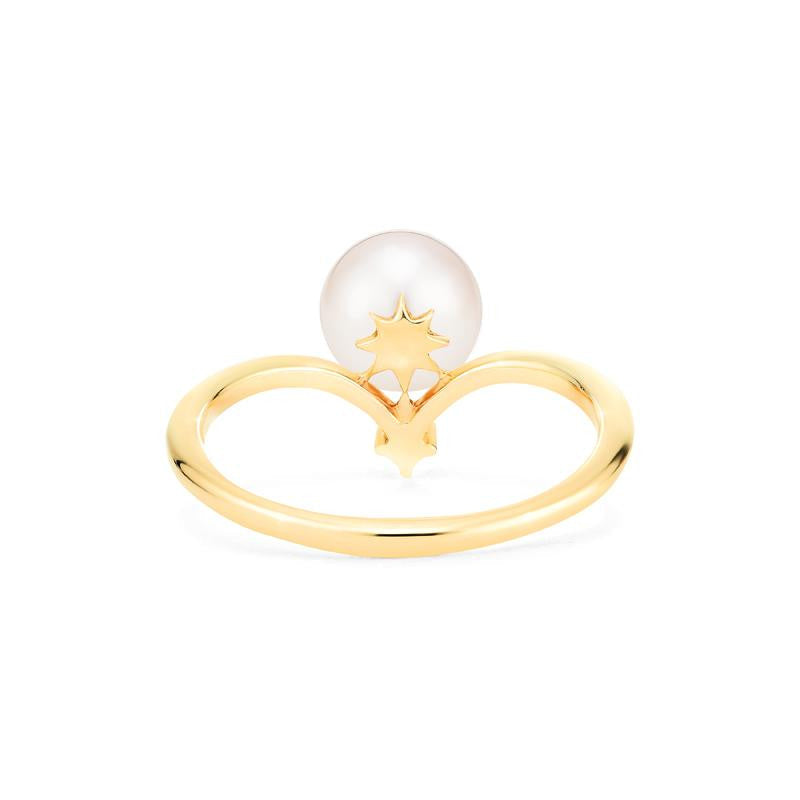 [Aisha] Moonrise Ring in Akoya Pearl