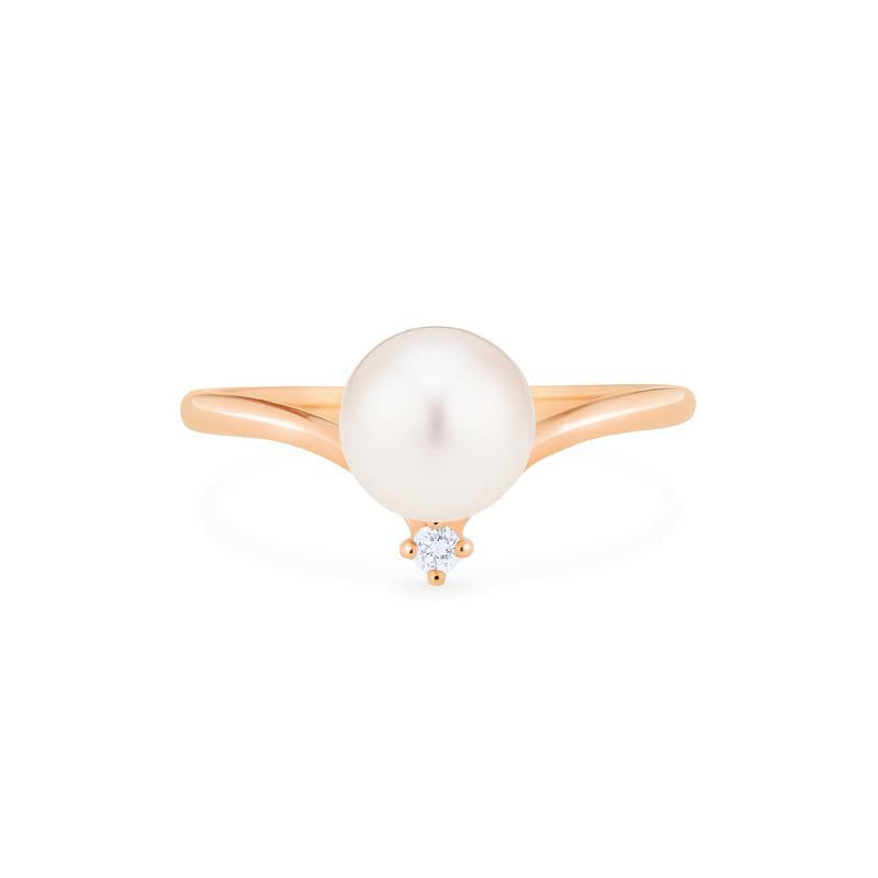 [Aisha] Moonrise Ring in Akoya Pearl