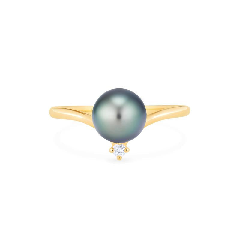 [Aisha] Moonrise Ring in Tahitian Pearl