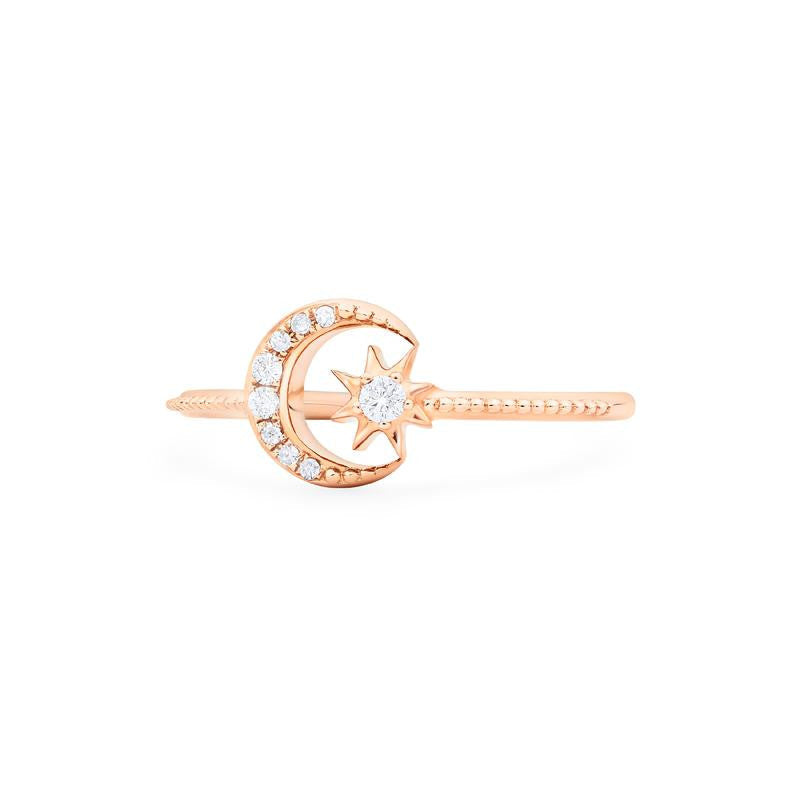[Divina] Diamond Moon and Star Ring