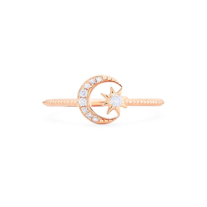 [Divina] Diamond Moon and Star Ring