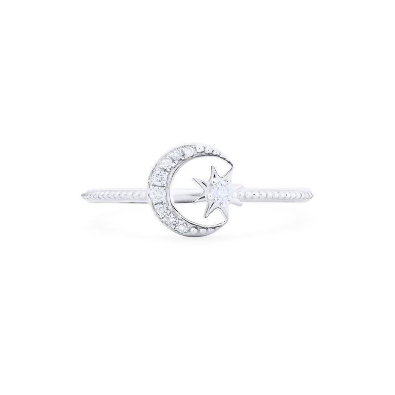 [Divina] Diamond Moon and Star Ring