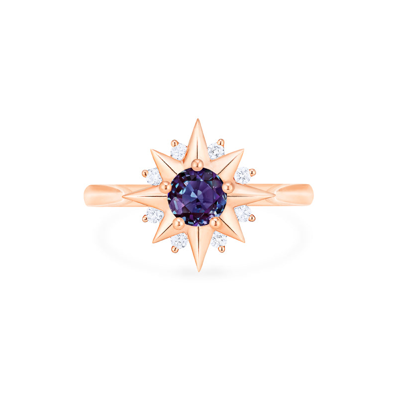 [Astra] Starlight Engagement Ring in Lab Alexandrite