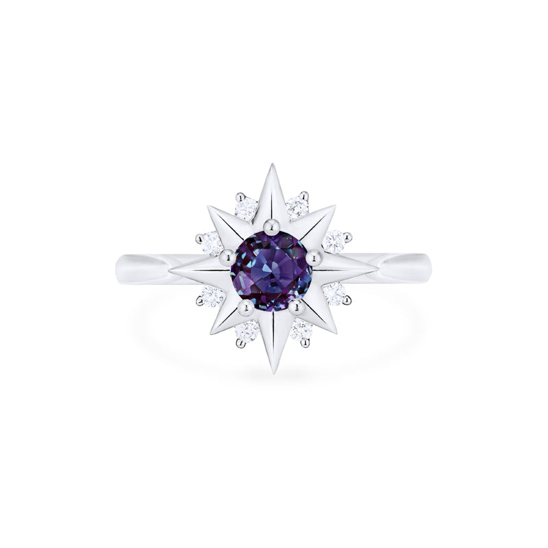 [Astra] Starlight Engagement Ring in Lab Alexandrite