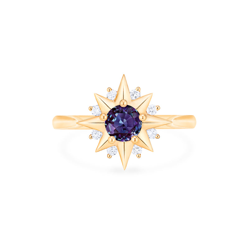 [Astra] Starlight Engagement Ring in Lab Alexandrite