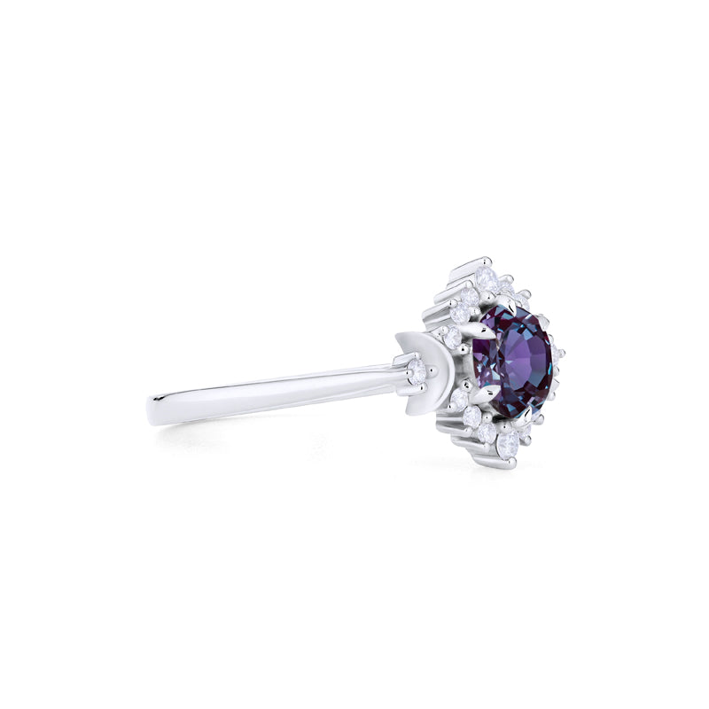 [Selene] Moon Goddess Ring in Lab Alexandrite