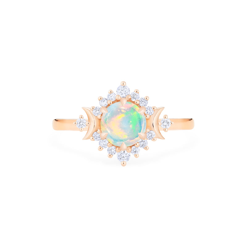 [Selene] Moon Goddess Engagement Ring in Australian Opal