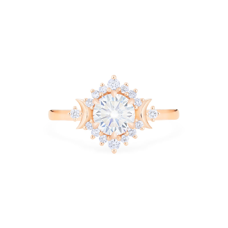 [Selene] Moon Goddess Engagement Ring in Diamond / Moissanite