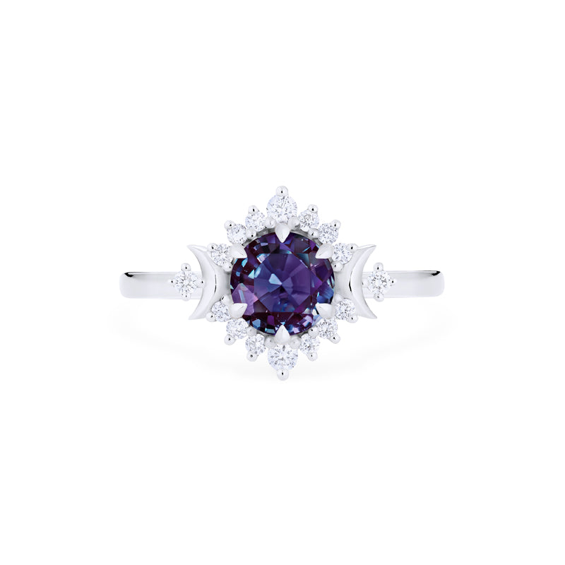 [Selene] Moon Goddess Ring in Lab Alexandrite