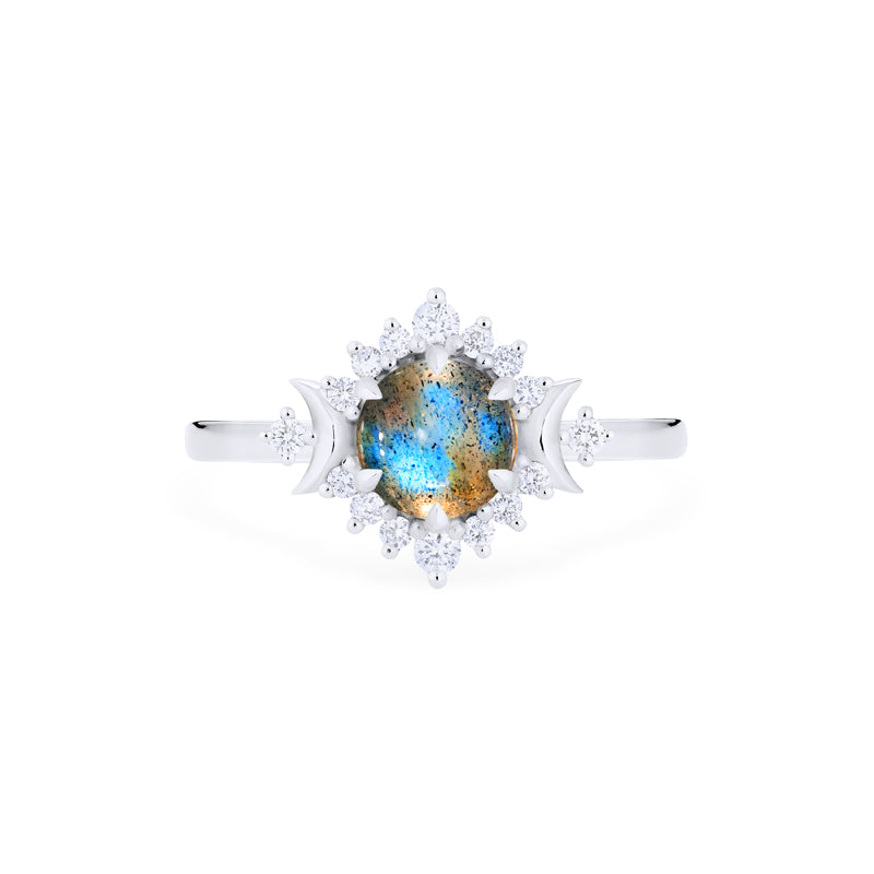 [Selene] Moon Goddess Ring in Labradorite