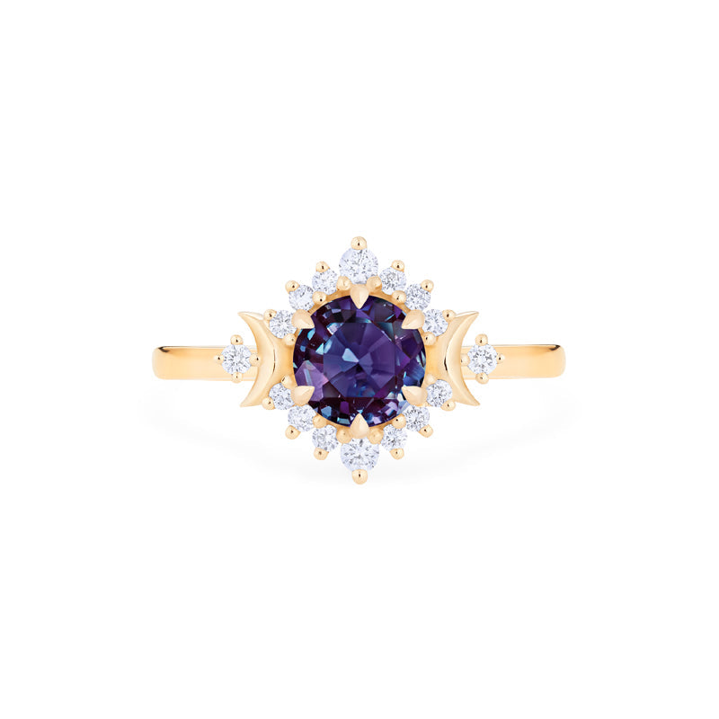 [Selene] Moon Goddess Ring in Lab Alexandrite