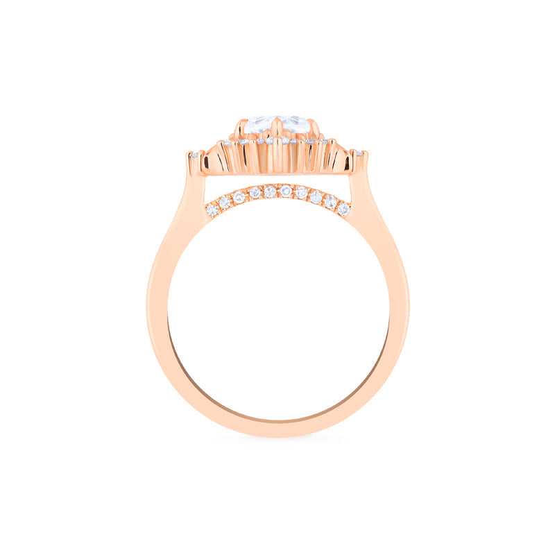[Selene] Moon Goddess Engagement Ring in Diamond / Moissanite