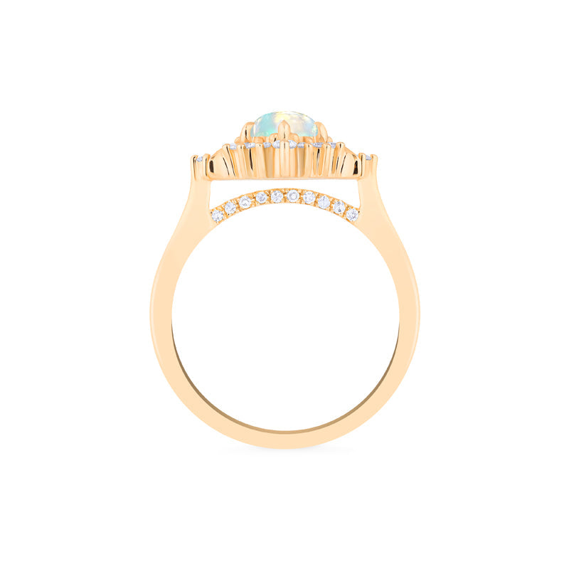 [Selene] Moon Goddess Engagement Ring in Australian Opal