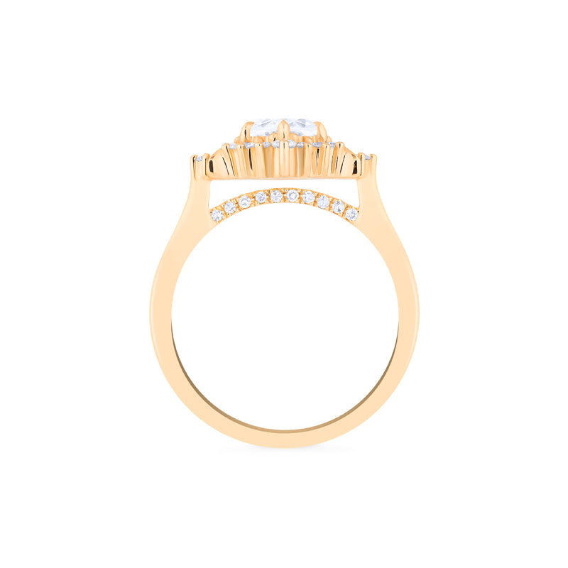 [Selene] Moon Goddess Engagement Ring in Diamond / Moissanite