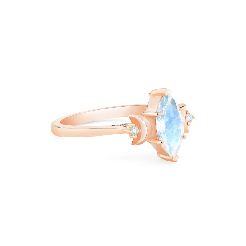 [Cressida] Moon Goddess Marquise Cut Ring in Moonstone