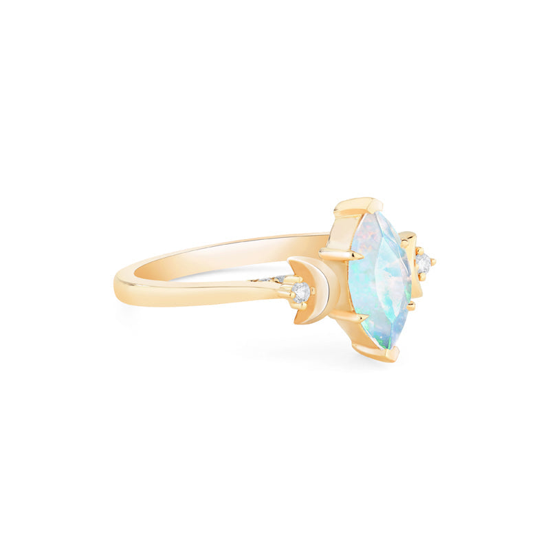[Cressida] Moon Goddess Marquise Cut Ring in Opal