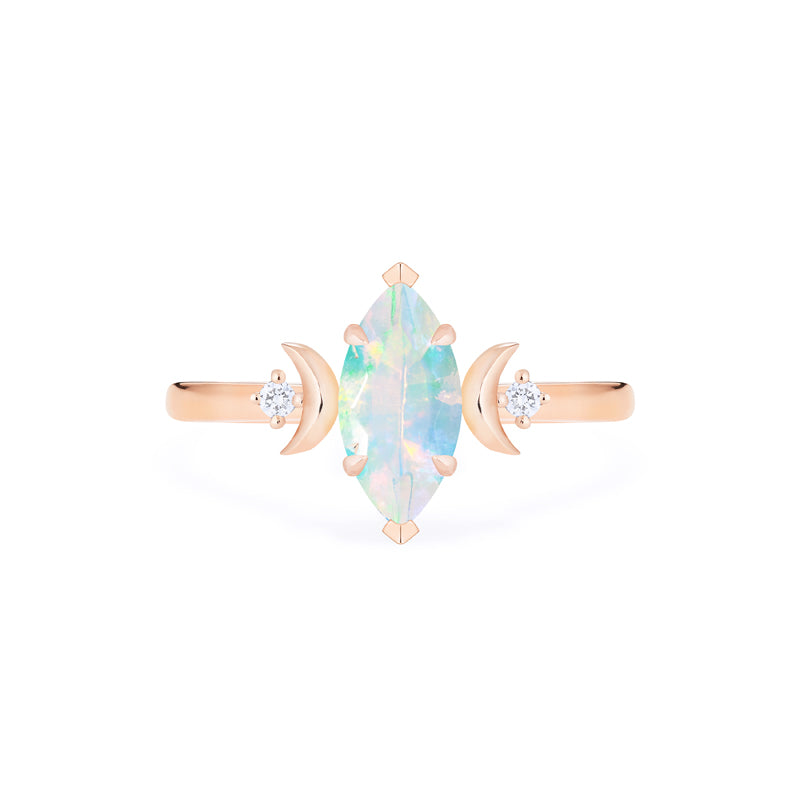 [Cressida] Moon Goddess Marquise Cut Ring in Opal