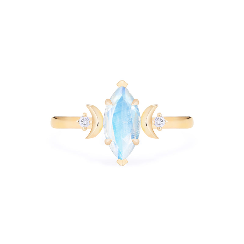 [Cressida] Moon Goddess Marquise Cut Ring in Moonstone