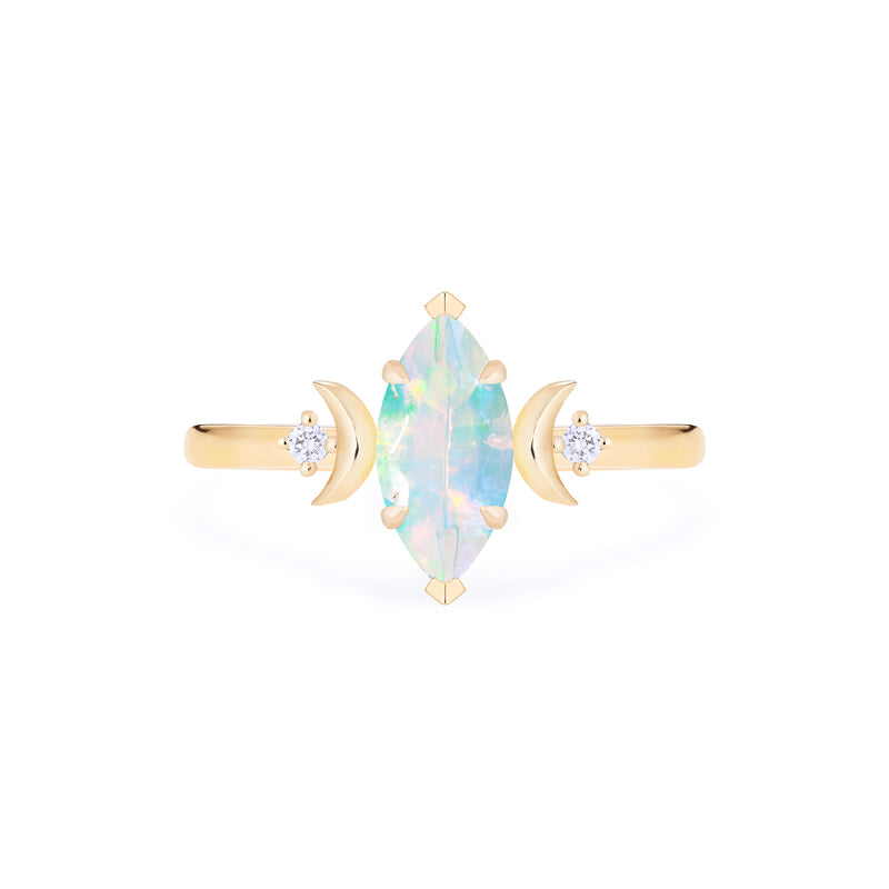 [Cressida] Moon Goddess Marquise Cut Ring in Opal