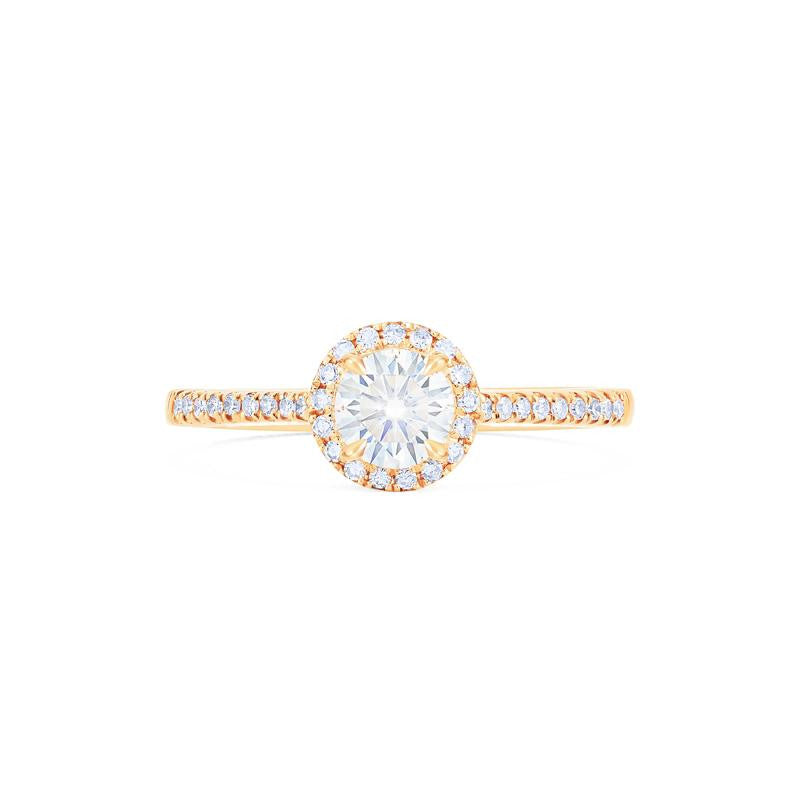 [Nova] Classic Halo Diamond Engagement Ring in Diamond / Moissanite