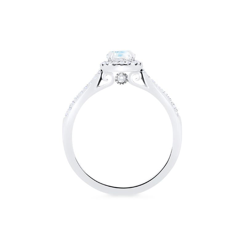 [Nova] Petite Halo Diamond Ring in Moonstone