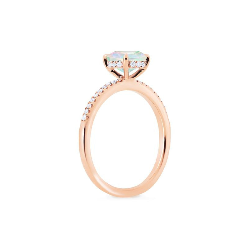 [Celia] Modern Classic Solitaire Ring in Opal