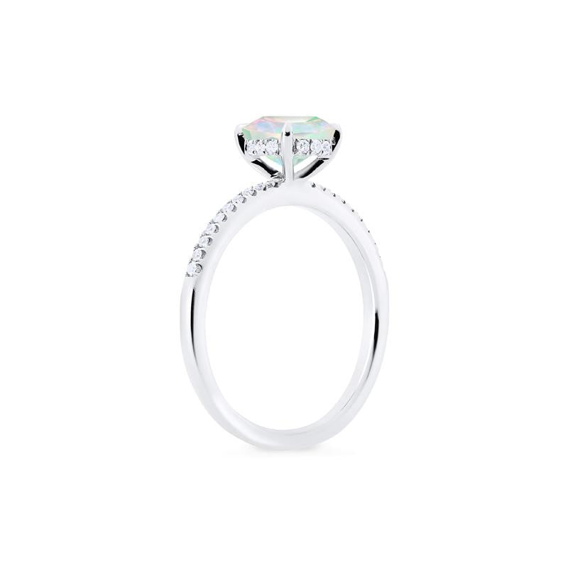 [Celia] Modern Classic Solitaire Ring in Opal