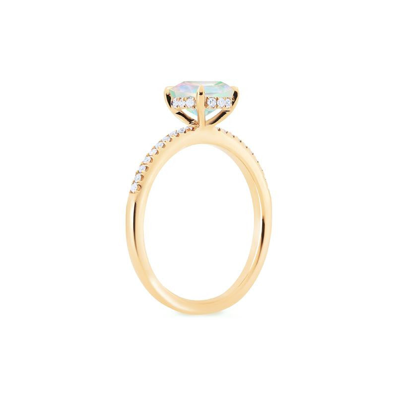 [Celia] Modern Classic Solitaire Ring in Opal