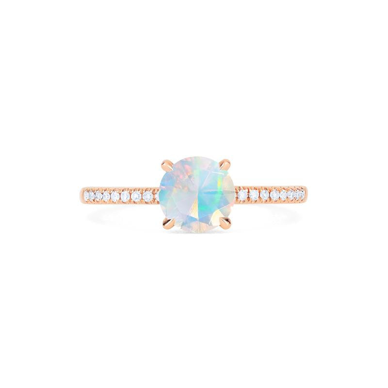 [Celia] Modern Classic Solitaire Ring in Opal